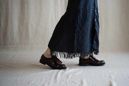 Oxford Linen Fringe Dress/Night Navy