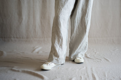 Oxford Linen Wide Pants/Ecru