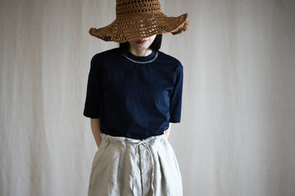 Prime Cotton Rim Regular T/Navy