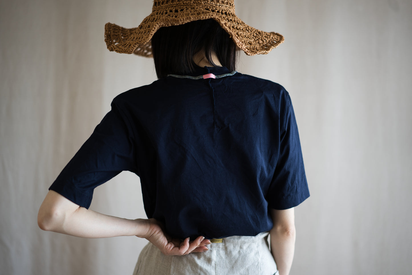 Prime Cotton Rim Regular T/Navy