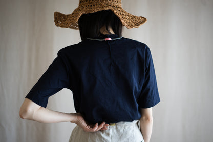 Prime Cotton Rim Regular T/Navy