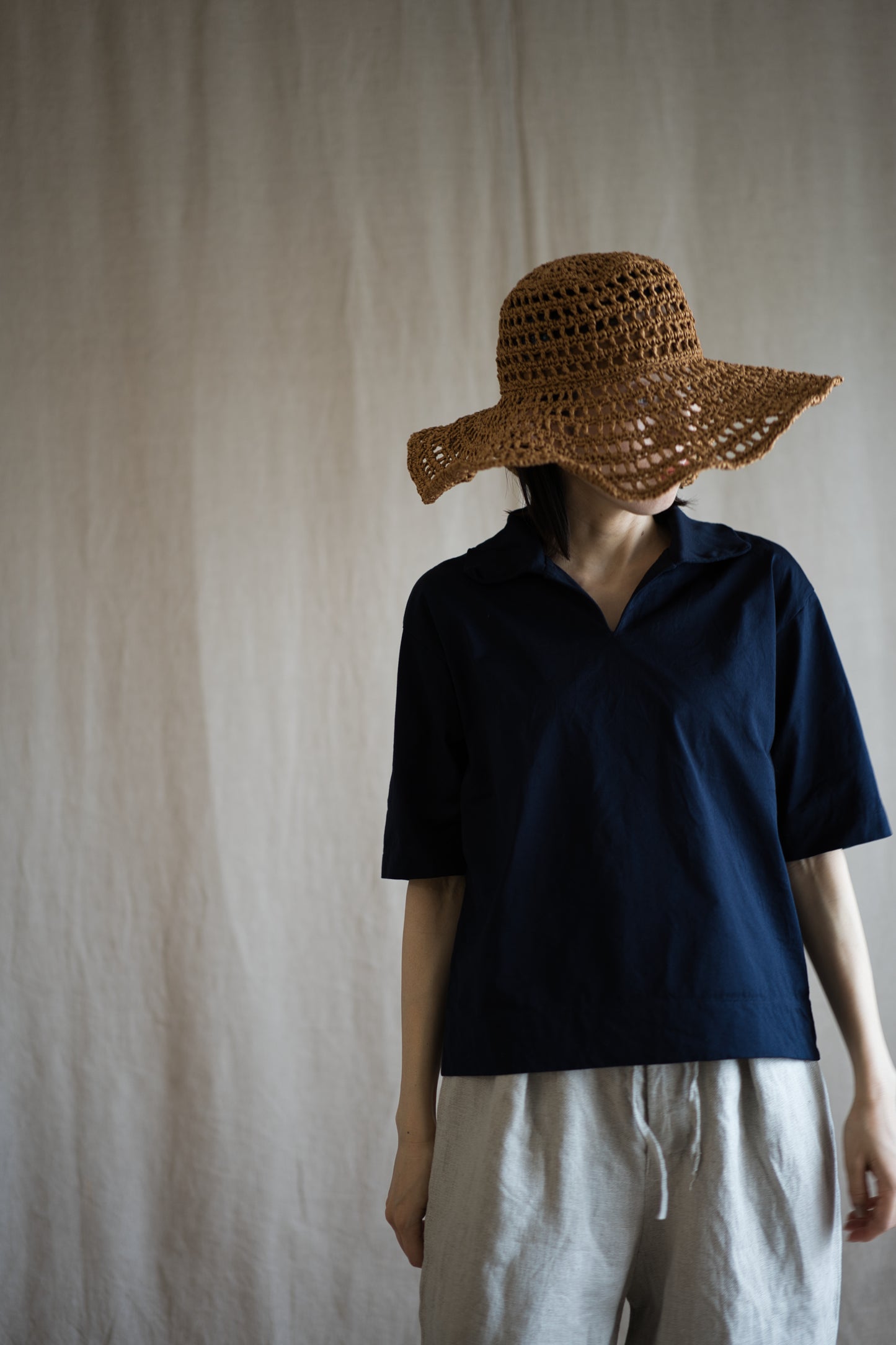 Prime Cotton V-neck Polo/Navy