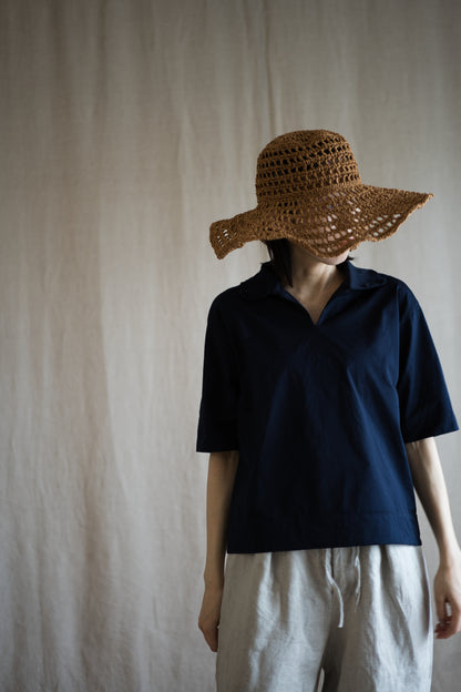 Prime Cotton V-neck Polo/Navy