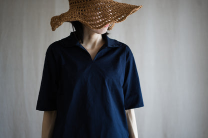 Prime Cotton V-neck Polo/Navy