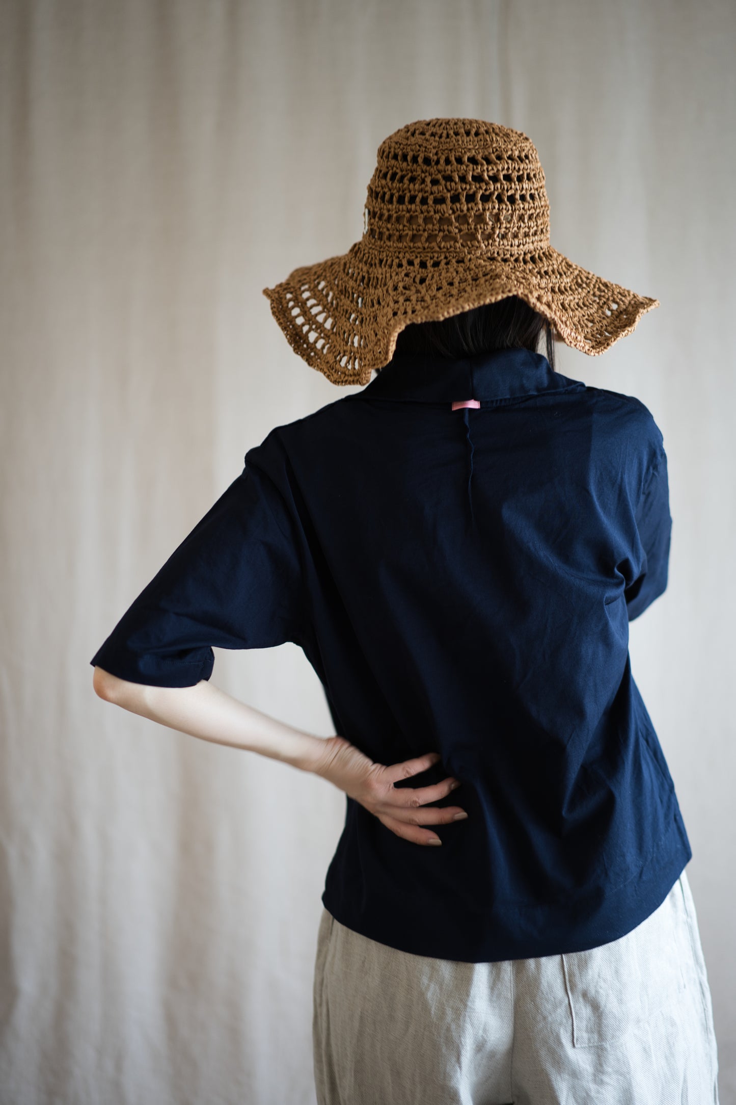 Prime Cotton V-neck Polo/Navy