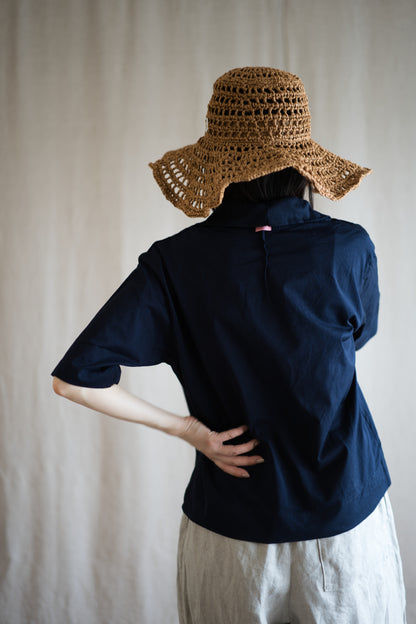 Prime Cotton V-neck Polo/Navy