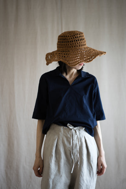 Prime Cotton V-neck Polo/Navy