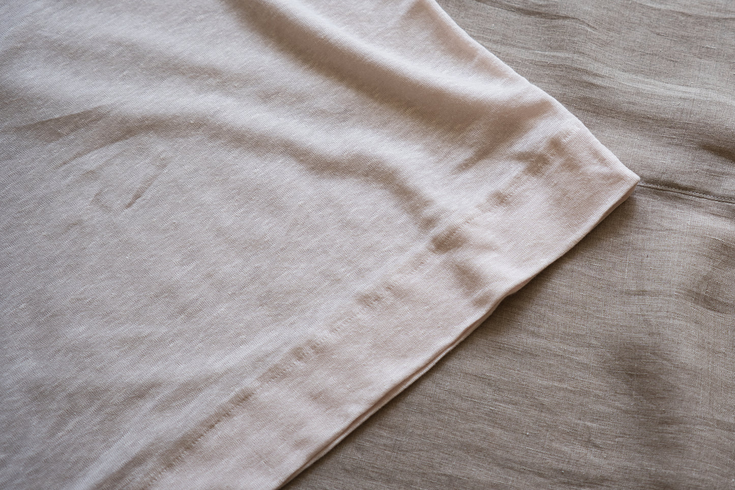 アイリッシュリネンリンガーT/Irish Linen Ringer T/Pinkish White - Purple