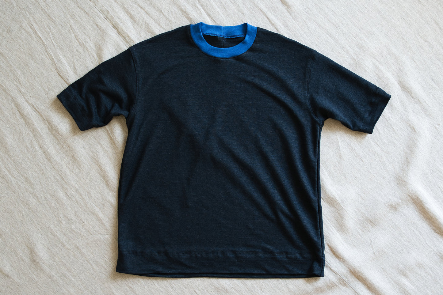 アイリッシュリネンリンガーT/Irish Linen Ringer T/Midnight Navy - Blue