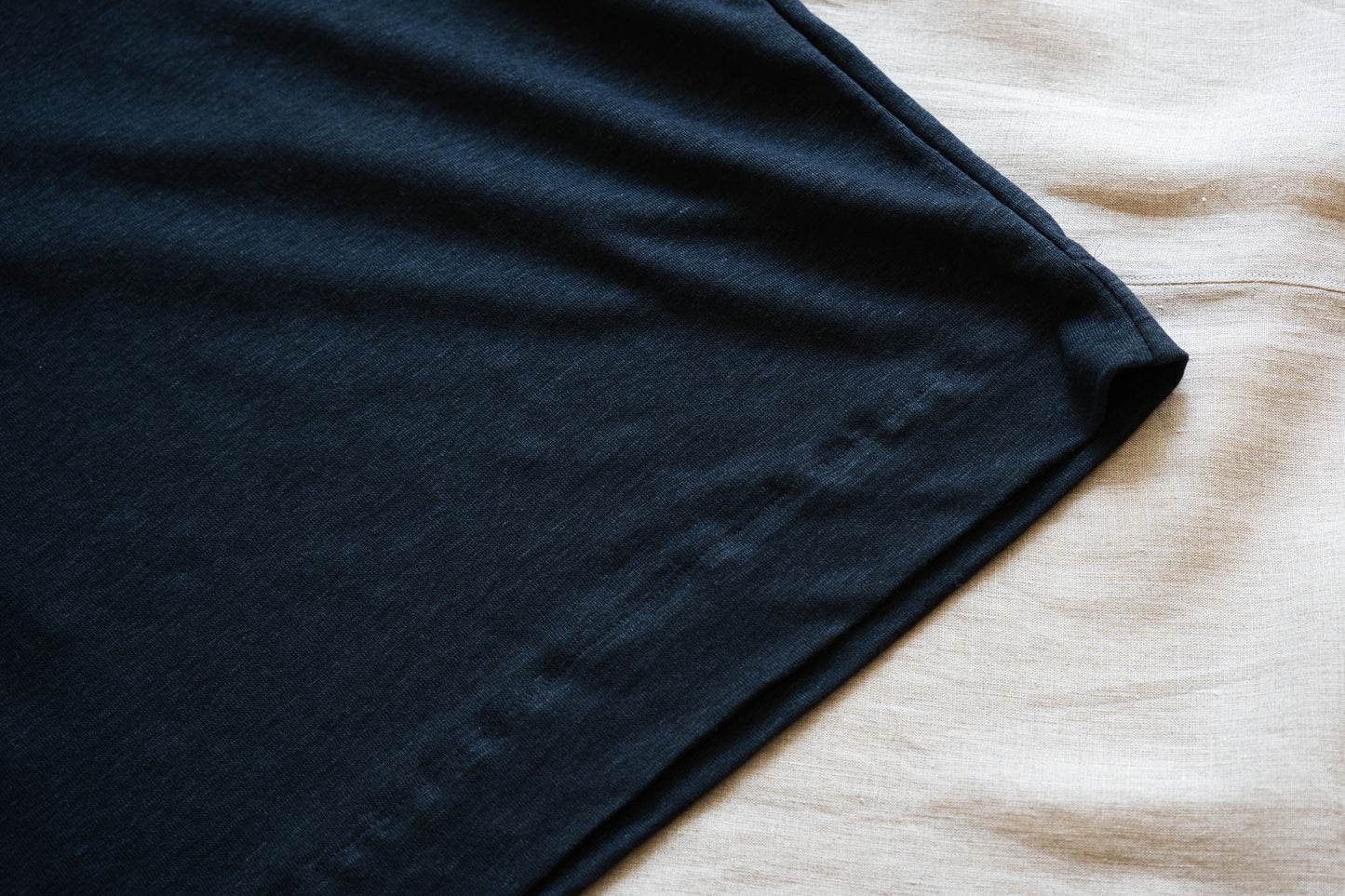 アイリッシュリネンリンガーT/Irish Linen Ringer T/Midnight Navy - Blue