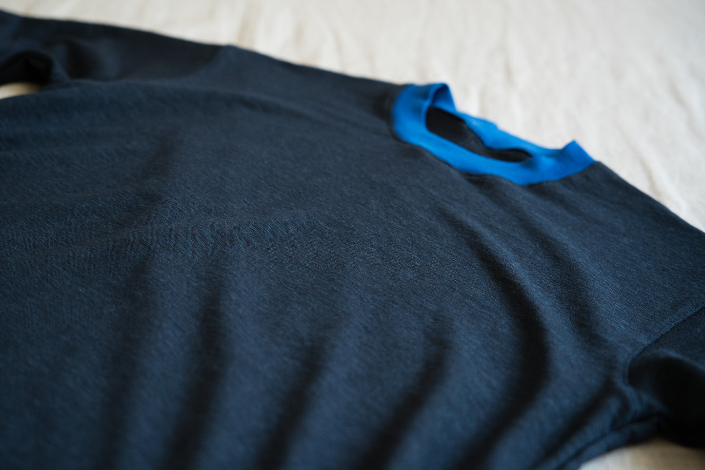 アイリッシュリネンリンガーT/Irish Linen Ringer T/Midnight Navy - Blue
