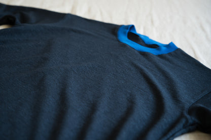 アイリッシュリネンリンガーT/Irish Linen Ringer T/Midnight Navy - Blue