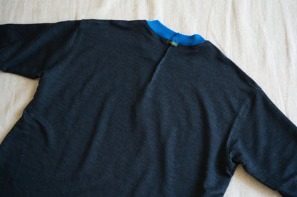 アイリッシュリネンリンガーT/Irish Linen Ringer T/Midnight Navy - Blue