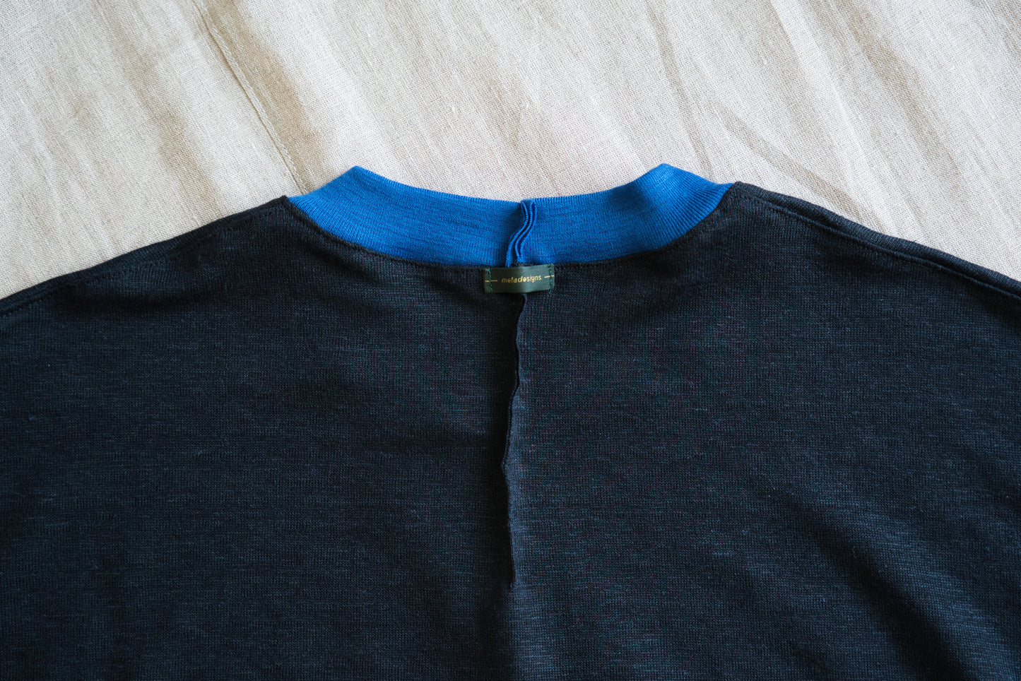 アイリッシュリネンリンガーT/Irish Linen Ringer T/Midnight Navy - Blue