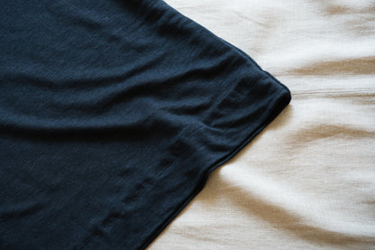 アイリッシュリネンリンガーT/Irish Linen Ringer T/Midnight Navy - Ecru