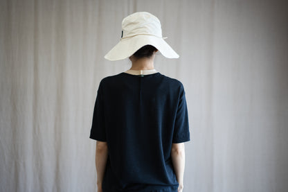 アイリッシュリネンリンガーT/Irish Linen Ringer T/Midnight Navy - Ecru