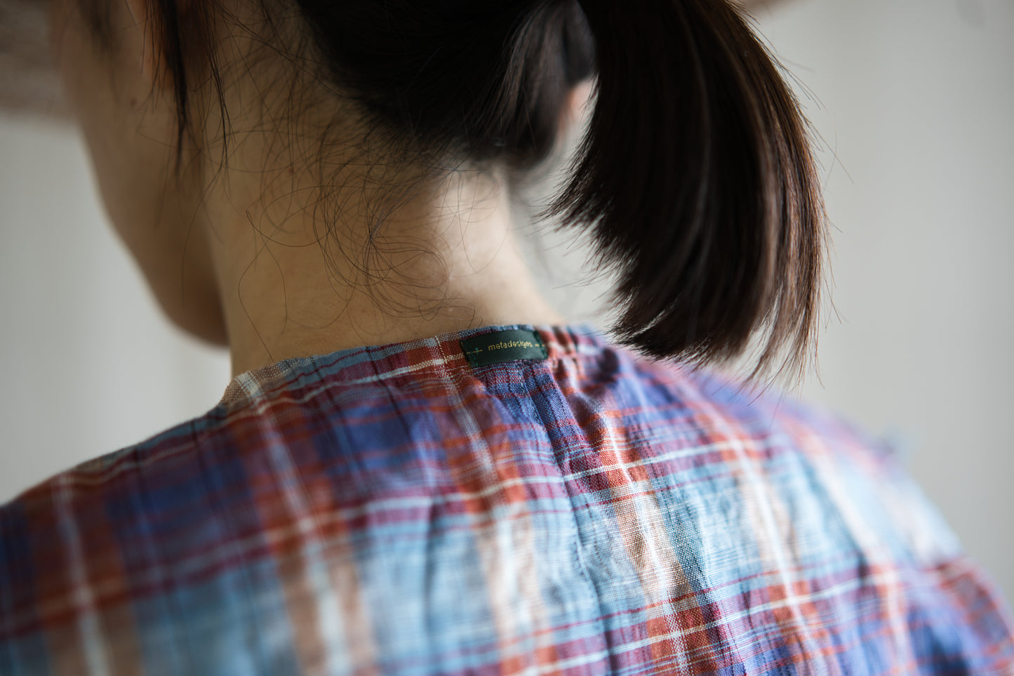 Normandy Linen Sleeveless Top/Multi Checkered