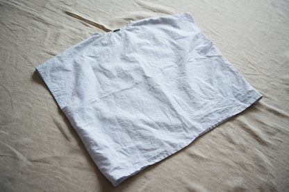 Italy Cotton Linen Wide-Cut T-Shirt/Light blue × Pink stripe