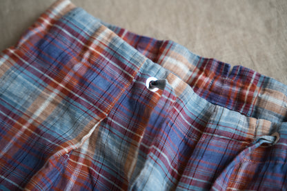 Normandy Linen Wide Pants/Multi Checkered