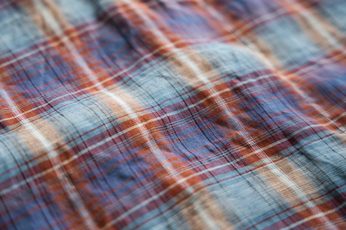 Normandy Linen Wide-Cut T-Shirt /Multi Checkered