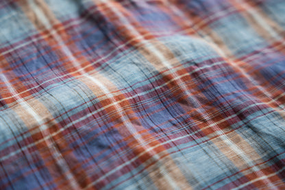 Normandy Linen Wide-Cut T-Shirt /Multi Checkered
