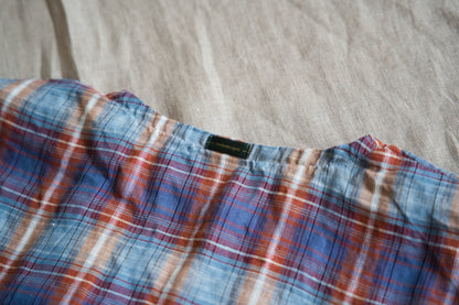 Normandy Linen Wide-Cut T-Shirt /Multi Checkered