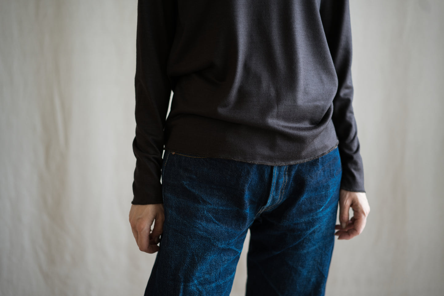 Superior Wool Out-seam TOP/Dark Chocolate