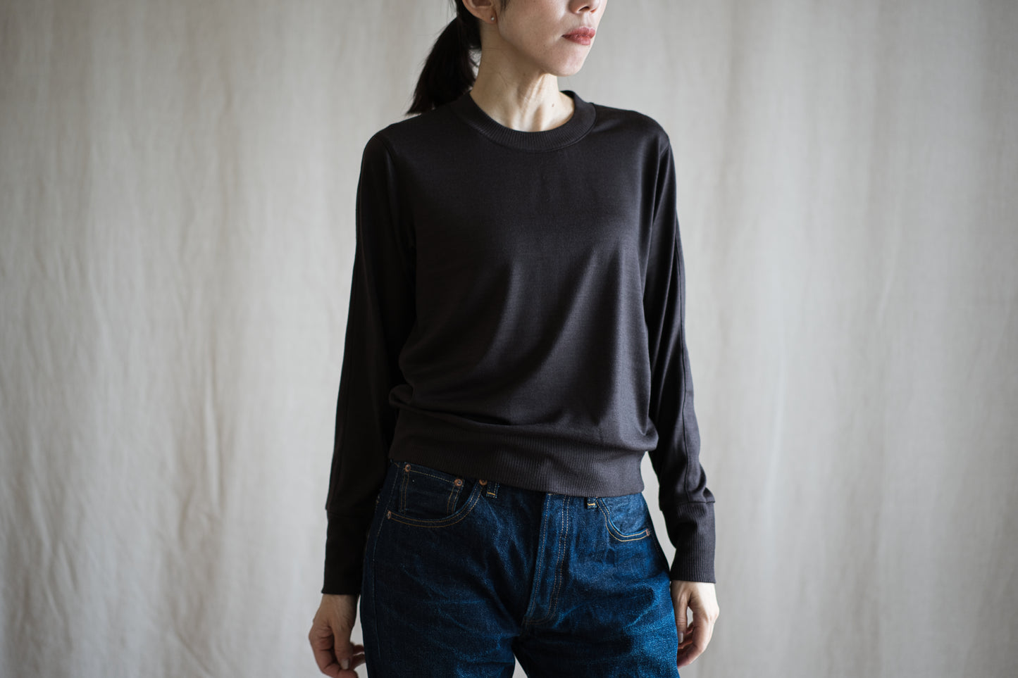 Superior Wool Crew-Neck/Dark Chocolate
