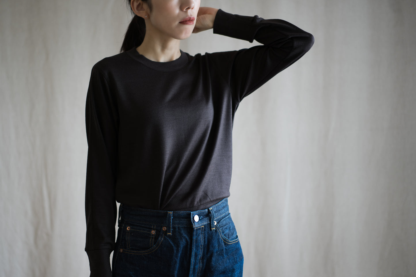 Superior Wool Crew-Neck/Dark Chocolate