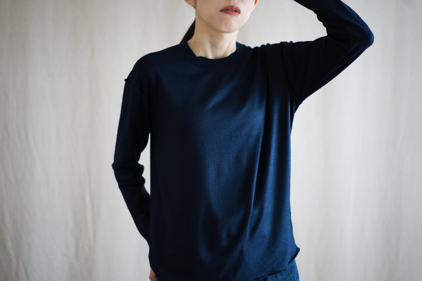 Superior Wool Out-seam TOP/Midnight Navy