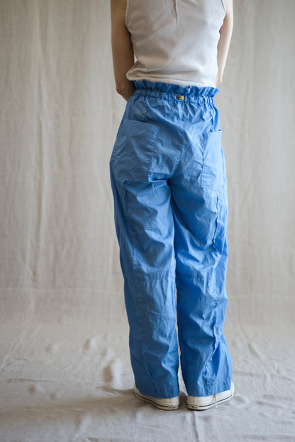 100番手タイプライターイージーパンツ/Superfine cotton loose-fitting pants/Royal blue