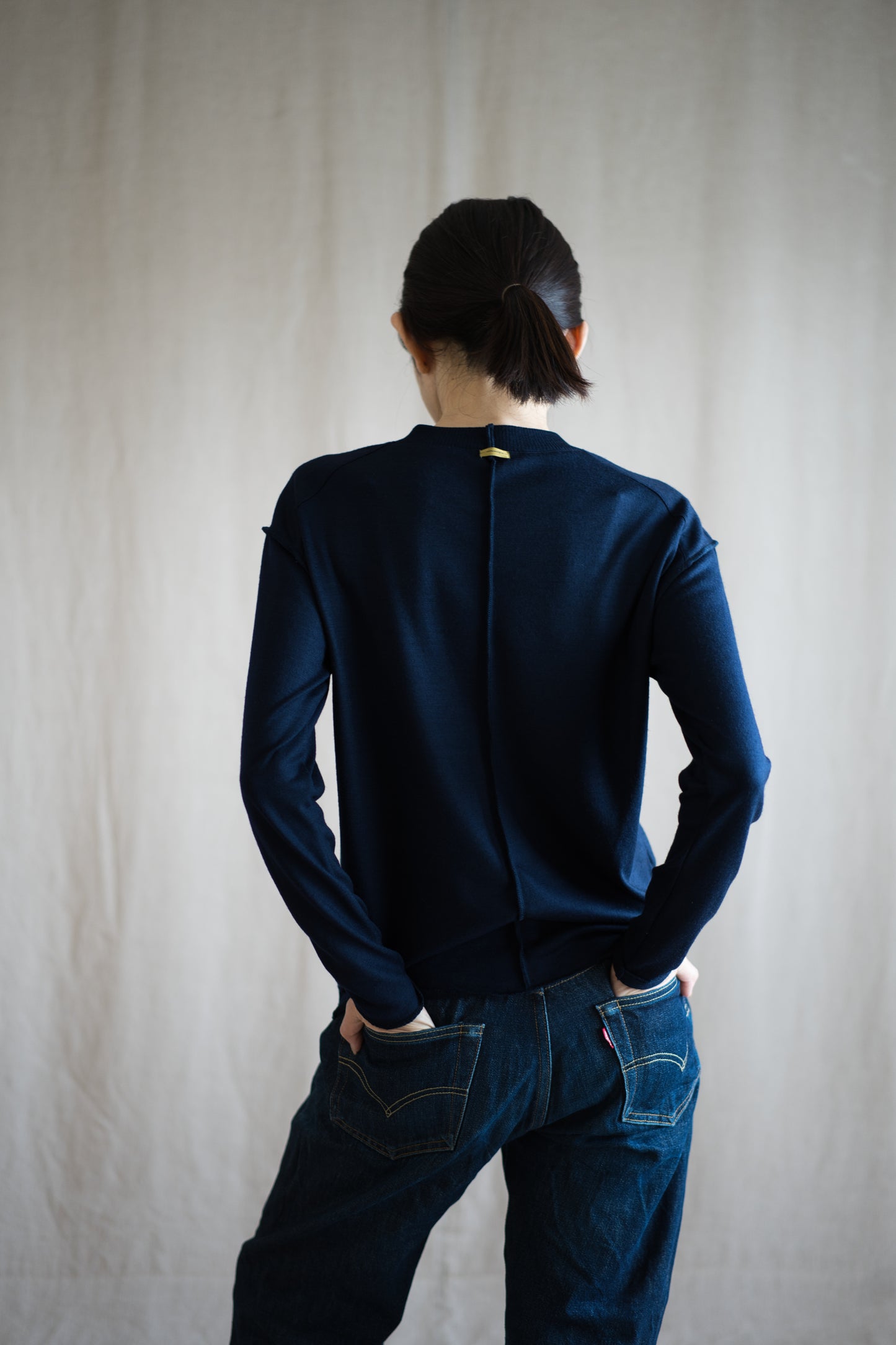 Superior Wool Out-seam TOP/Midnight Navy