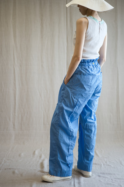 100番手タイプライターイージーパンツ/Superfine cotton loose-fitting pants/Royal blue