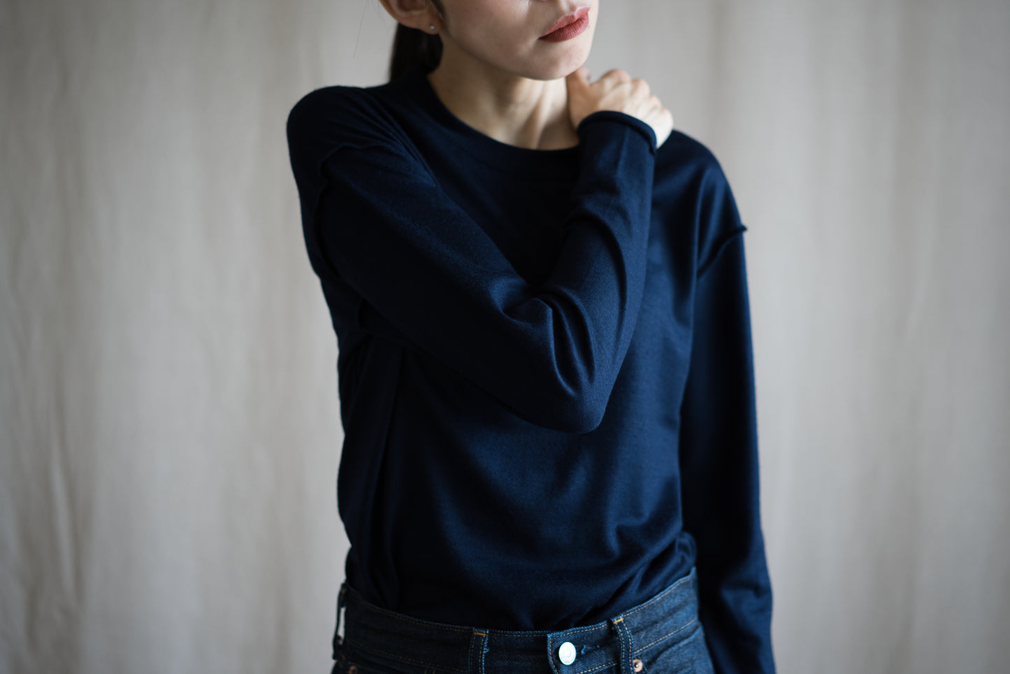 Superior Wool Out-seam TOP/Midnight Navy