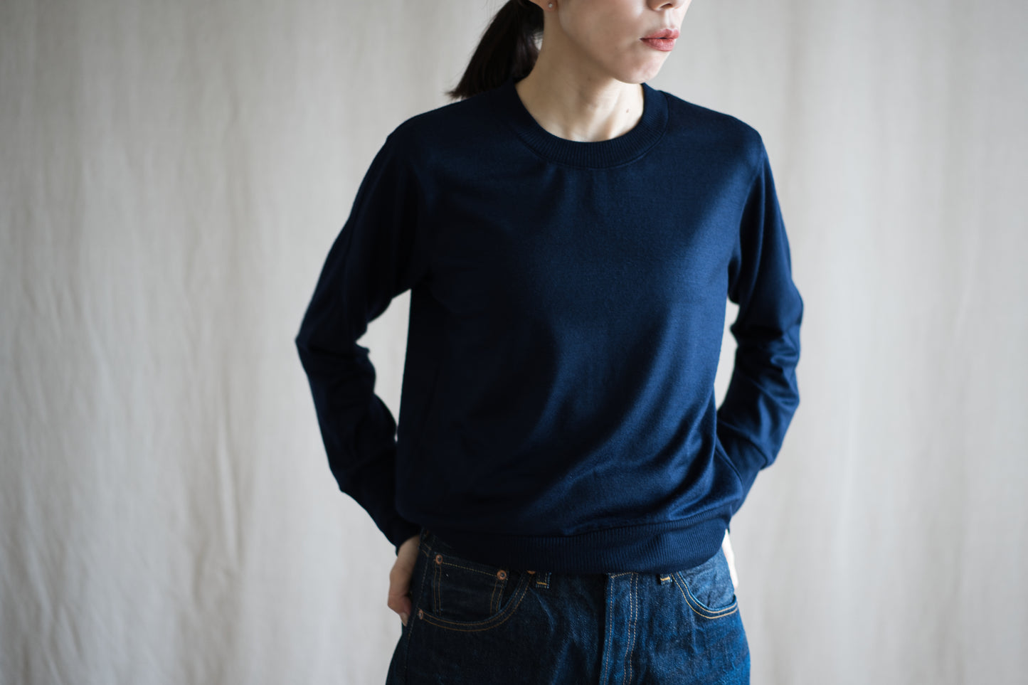 Superior Wool Crew-Neck/Midnight Navy