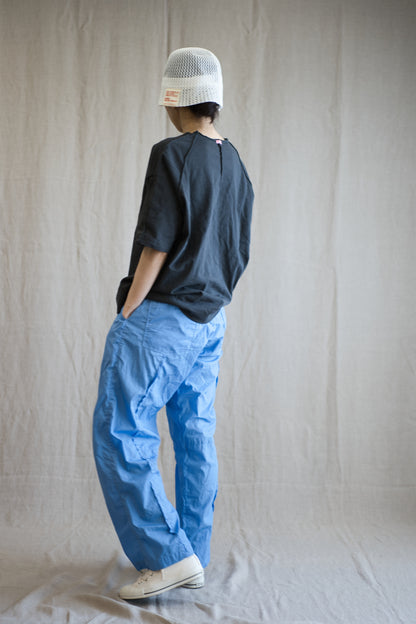 100番手タイプライターイージーパンツ/Superfine cotton loose-fitting pants/Royal blue