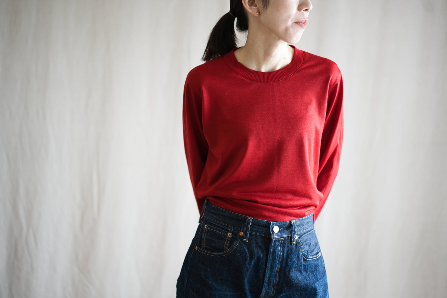 Superior Wool Crew-Neck/Fresh Red