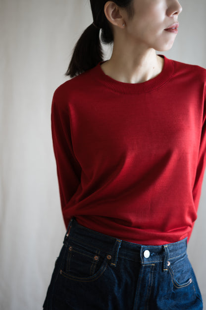 Superior Wool Crew-Neck/Fresh Red