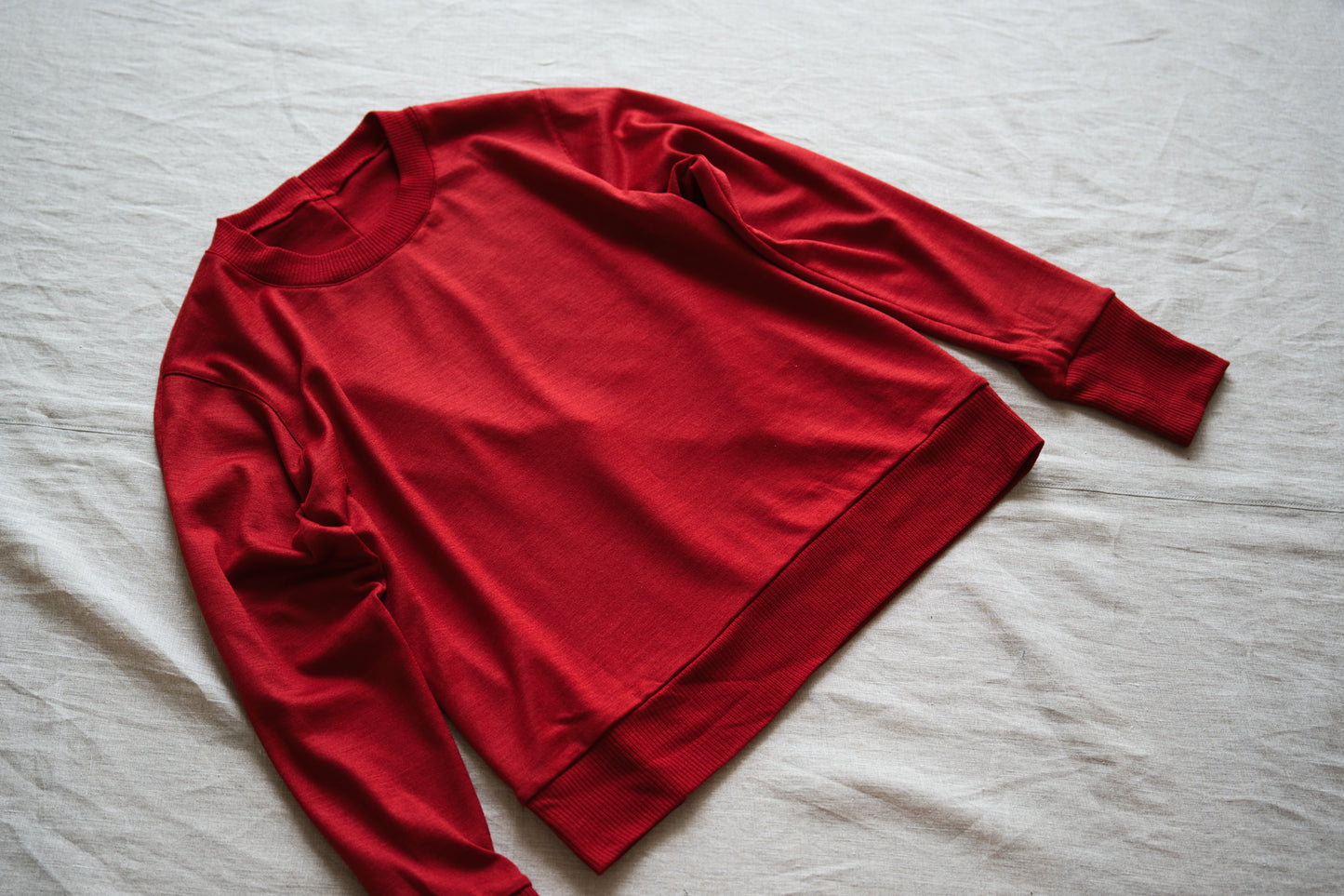Superior Wool Crew-Neck/Fresh Red
