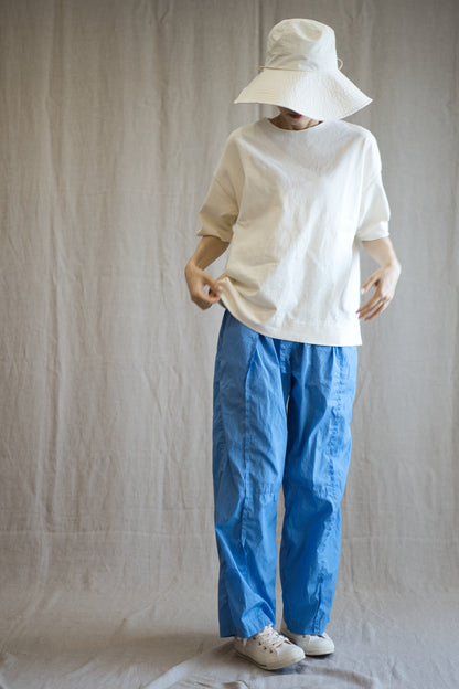 100番手タイプライターイージーパンツ/Superfine cotton loose-fitting pants/Royal blue