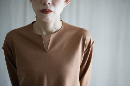 Milled Wool Out-seam TOP/Beige
