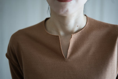 Milled Wool Out-seam TOP/Beige
