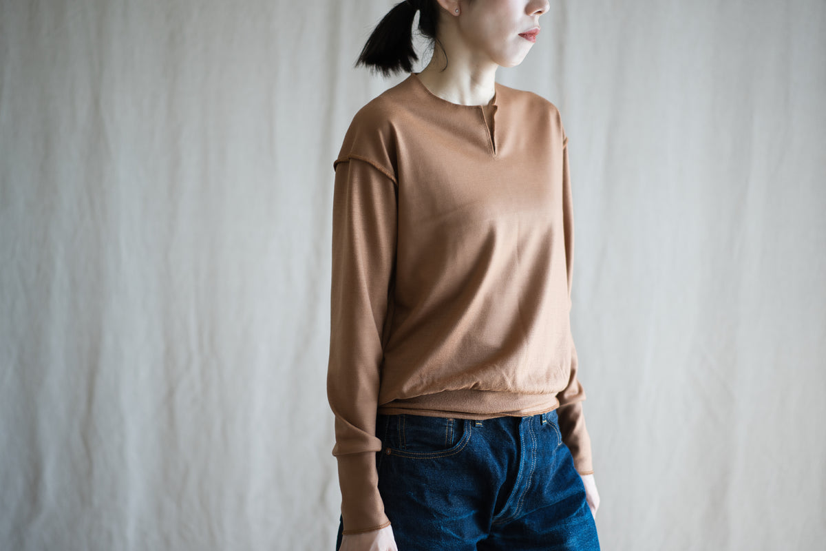 Milled Wool Out-seam TOP/Beige