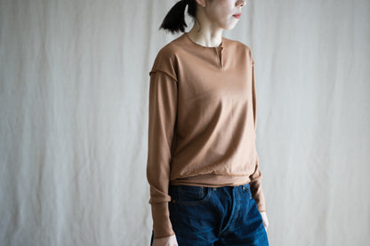 Milled Wool Out-seam TOP/Beige