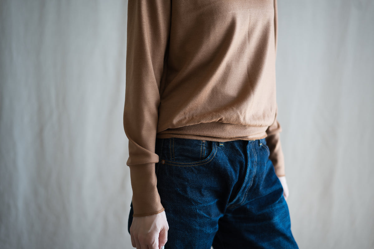Milled Wool Out-seam TOP/Beige