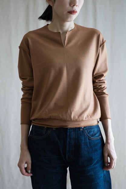 Milled Wool Out-seam TOP/Beige