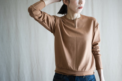 Milled Wool Out-seam TOP/Beige