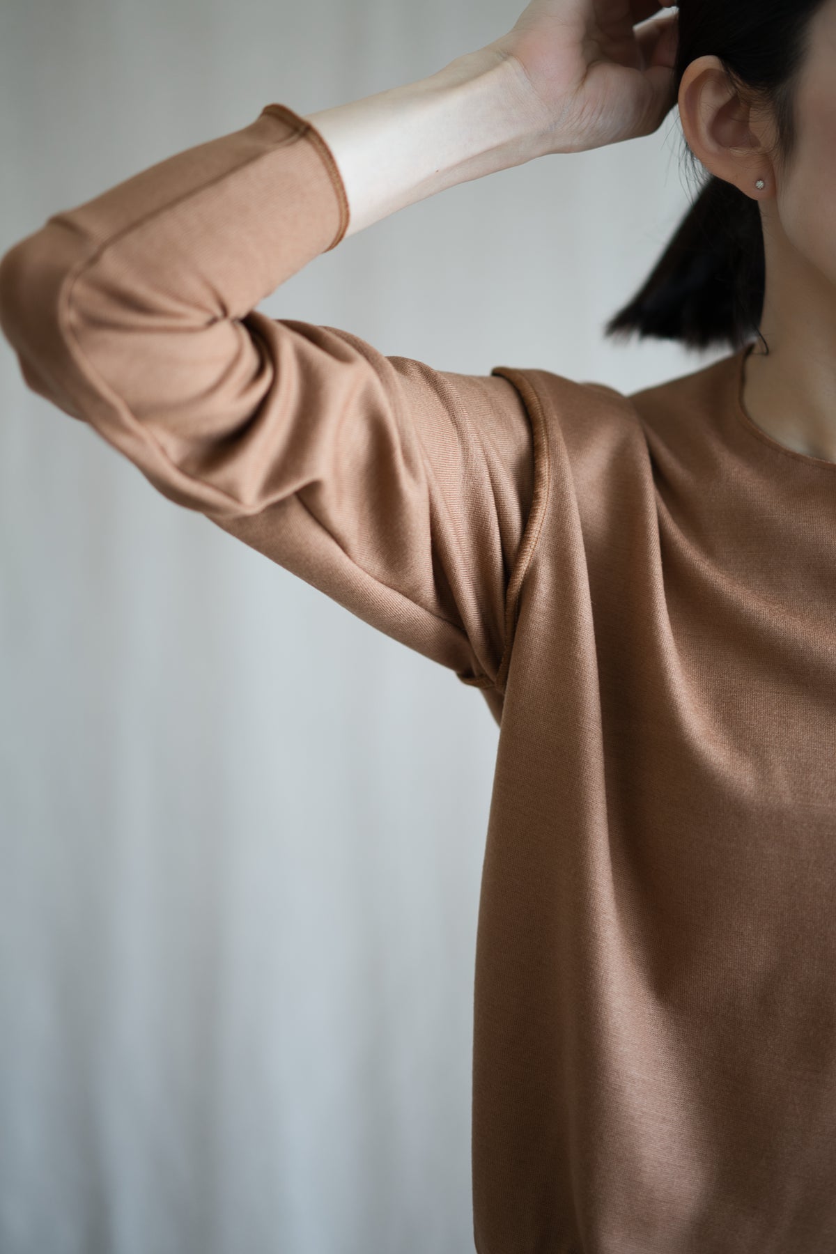 Milled Wool Out-seam TOP/Beige