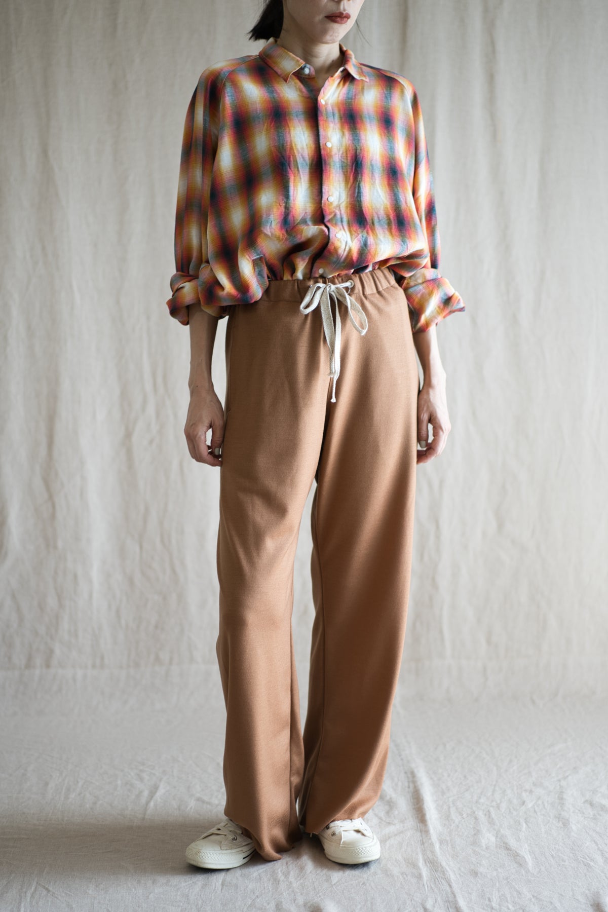 Milled Wool Pants/Beige
