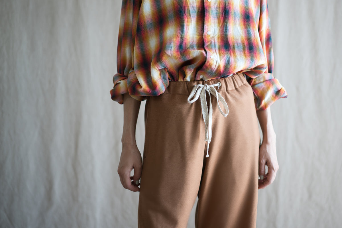 Milled Wool Pants/Beige